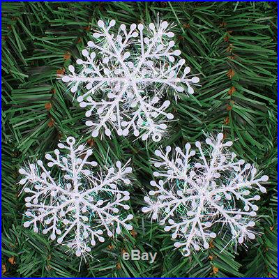 30pcs White Snowflake Ornaments Christmas Tree Decorations Festival Party Decor