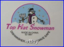 31 Pcs. Christmas Holiday Dinnerware, In The Top Hat Snowman Pattern By China