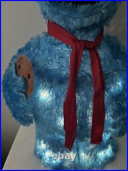 32 Christmas Holiday Sesame Street COOKIE MONSTER Pre-lit Yard Art In Box
