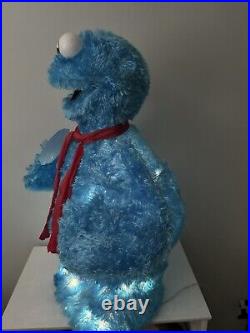 32 Christmas Holiday Sesame Street COOKIE MONSTER Pre-lit Yard Art In Box