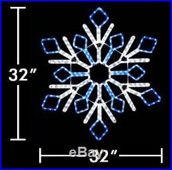 32 LED Two Color Snowflake