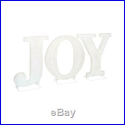 32 Tall Christmas Holiday LED Lighted Outdoor JOY Sign Yard Decor COOL WHITE