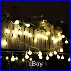 33ft / 10M 100 LED Globe String Lights Warm White Ball Fairy Light Party USA