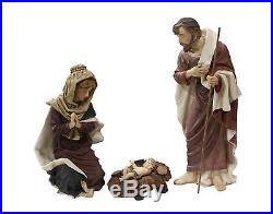 34 Large 3-Piece Outdoor Holy Family Nativity Christmas Yard Art Statue Set