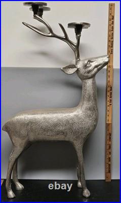 34 Tall Aluminum Christmas Reindeer Candle Holder Candalabra Indoor/Outdoor 34 Tall Aluminum Christmas Reindeer Candle Holder Candalabra Indoor/Outdoor