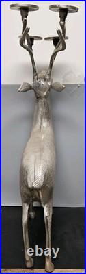 34 Tall Aluminum Christmas Reindeer Candle Holder Candalabra Indoor/Outdoor 34 Tall Aluminum Christmas Reindeer Candle Holder Candalabra Indoor/Outdoor