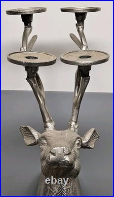 34 Tall Aluminum Christmas Reindeer Candle Holder Candalabra Indoor/Outdoor 34 Tall Aluminum Christmas Reindeer Candle Holder Candalabra Indoor/Outdoor