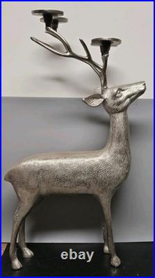 34 Tall Aluminum Christmas Reindeer Candle Holder Candalabra Indoor/Outdoor 34 Tall Aluminum Christmas Reindeer Candle Holder Candalabra Indoor/Outdoor