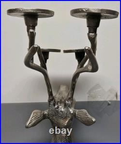 34 Tall Aluminum Christmas Reindeer Candle Holder Candalabra Indoor/Outdoor 34 Tall Aluminum Christmas Reindeer Candle Holder Candalabra Indoor/Outdoor