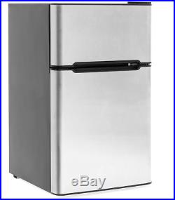 34in Double Door Chiller Cooler Office RV Dorm Small Freezer Mini Refrigerator