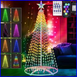 355 LED lights 8FT Christmas Cone Tree with Star Topper Smart App Control & DIY
