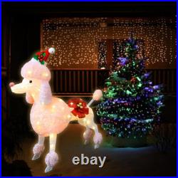 35 Christmas Poodle Dog Decoration with Lights3D Pink Dog Lighted-up Outdoo 35 Christmas Poodle Dog Decoration with Lights3D Pink Dog Lighted-up Outdoo