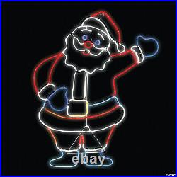 35 Classic Retro Santa Claus Neon Style Light Glow Christmas In/outdoor Display