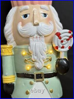 35 Pastel Nutcracker WithCupcake On Head & Candy, Christmas Decor Outdoor/Indoor