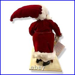 $364 Lynn Haney By One Hundred 80 Degrees Red Santa with Snowman Figurine 20