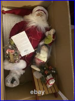 $365 Lynn Haney By One Hundred 80 Degrees Red Santa with Snowman Figurine 20 $365 Lynn Haney By One Hundred 80 Degrees Red Santa with Snowman Figurine 20