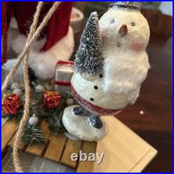 $365 Lynn Haney By One Hundred 80 Degrees Red Santa with Snowman Figurine 20 $365 Lynn Haney By One Hundred 80 Degrees Red Santa with Snowman Figurine 20