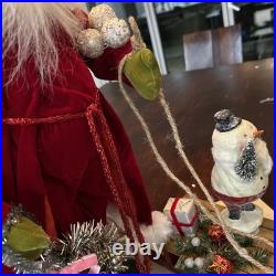 $365 Lynn Haney By One Hundred 80 Degrees Red Santa with Snowman Figurine 20 $365 Lynn Haney By One Hundred 80 Degrees Red Santa with Snowman Figurine 20