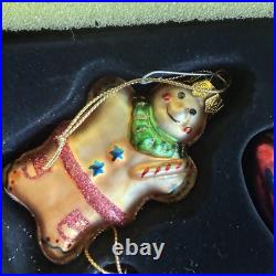 36 Christmas Ornaments Collection Vintage Handblown Handpainted Wood Brass Box