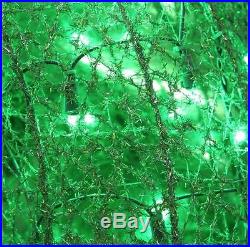 36 Green Tinsel Wreath Red Bow LED Mini Lights Outdoor Christmas Decoration New