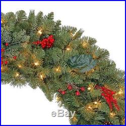 36 In. Winslow Artificial Indoor/Outdoor Christmas Wreath With 150 Clear Lights