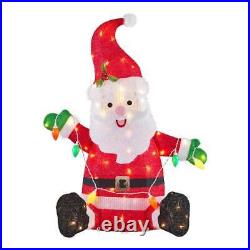 36 Light Up Santa Claus Christmas Indoor Outdoor LED Holiday Yard Decoration