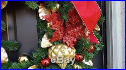 36 Poinsettia Christmas Wreath Luxury Wreath XL 36 holiday christmas wreath