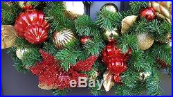 36 Poinsettia Christmas Wreath Luxury Wreath XL 36 holiday christmas wreath