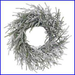 36 Real Feel Artificial Wreath, Light Flocked, Realistic Winter Holiday