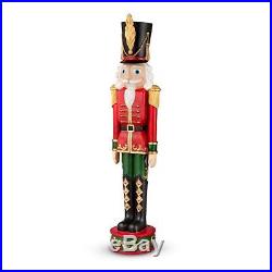 36 Set of 2 Nutcracker Toy Soldier Statues Sculptures Outdoor Christmas Decor