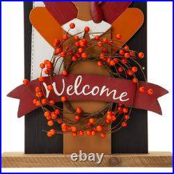 36 Thanksgiving Wooden Pilgrim Couple Home Decor Festive Fall Accent