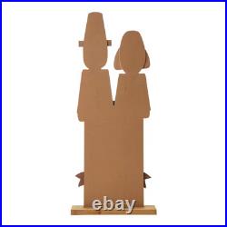 36 Thanksgiving Wooden Pilgrim Couple Home Decor Festive Fall Accent
