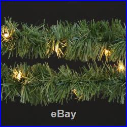 36 ft. Holiday Classics Artificial Garland with 100 Clear Lights Christmas Decor