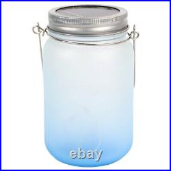 36pc 16oz Sublimation Blank Frosted Gradient Mason Jar with Lantern Lid&Metal Rope