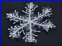36pcs Christmas Tree Decoration Snowflake Hangers/Shimmering White Xmas Decor