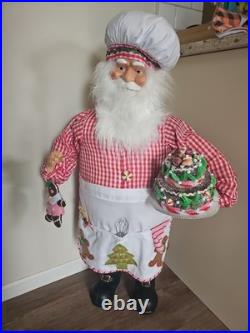 37 Large Chef Baker Santa Statue Christmas Display Gingerbread Dessert Bakery