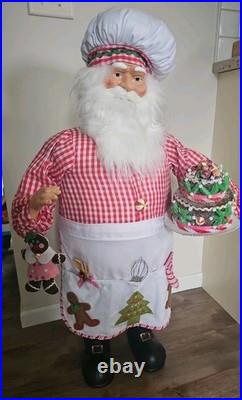 37 Large Chef Baker Santa Statue Christmas Display Gingerbread Dessert Bakery 37 Large Chef Baker Santa Statue Christmas Display Gingerbread Dessert Bakery
