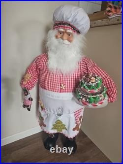 37 Large Chef Baker Santa Statue Christmas Display Gingerbread Dessert Bakery 37 Large Chef Baker Santa Statue Christmas Display Gingerbread Dessert Bakery