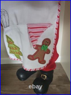 37 Large Chef Baker Santa Statue Christmas Display Gingerbread Dessert Bakery 37 Large Chef Baker Santa Statue Christmas Display Gingerbread Dessert Bakery
