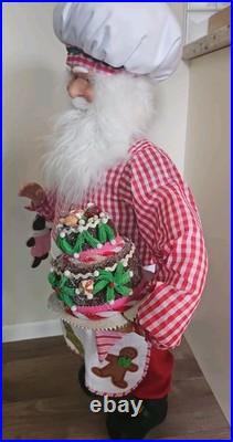 37 Large Chef Baker Santa Statue Christmas Display Gingerbread Dessert Bakery 37 Large Chef Baker Santa Statue Christmas Display Gingerbread Dessert Bakery