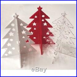 3D Christmas Tree Christmas Decoration Red, White & Clear