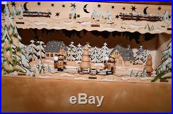 3D LED Schwibbogen German Christmas Arch Tree Shape wood NEW Battery operated