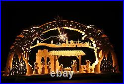 3D-Schwibbogen 72cm groß Bethlehem mit Ulmik Krippe Christi Geburt Erzgebirge
