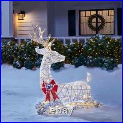 3.5' Christmas Deer Indoor Outdoor Holiday Sculpture LED Lawn Yard Decoration