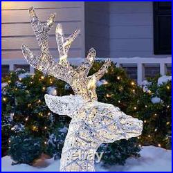 3.5' Christmas Deer Indoor Outdoor Holiday Sculpture LED Lawn Yard Decoration