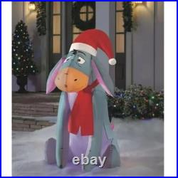 3.5′ Eeyore Inflatable with Santa Hat Christmas Decoration Outdoor/Indoor