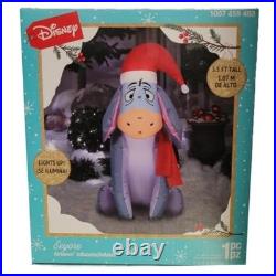 3.5' Eeyore Inflatable with Santa Hat Christmas Decoration Outdoor/Indoor