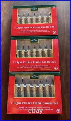 (3) 7 Light Flicker Flame Candle Set Kurt S. Adler Lot Of 3 Boxes