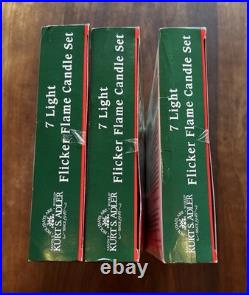 (3) 7 Light Flicker Flame Candle Set Kurt S. Adler Lot Of 3 Boxes (3) 7 Light Flicker Flame Candle Set Kurt S. Adler Lot Of 3 Boxes