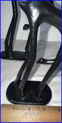 3 Black cast Metal Deer Sculpture pottery barn Minimalist reindeer Christmas